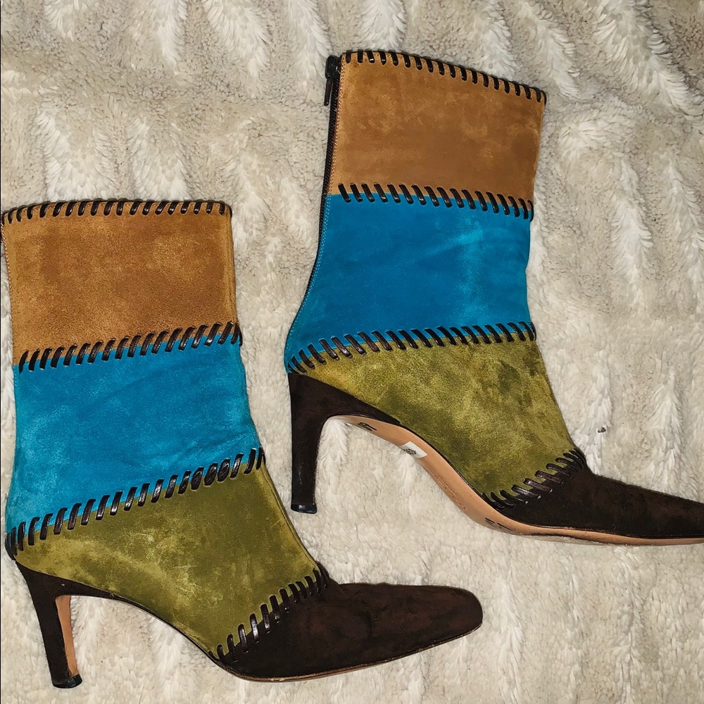 Salvatore Ferragamo Vintage Suede Ankle Boots